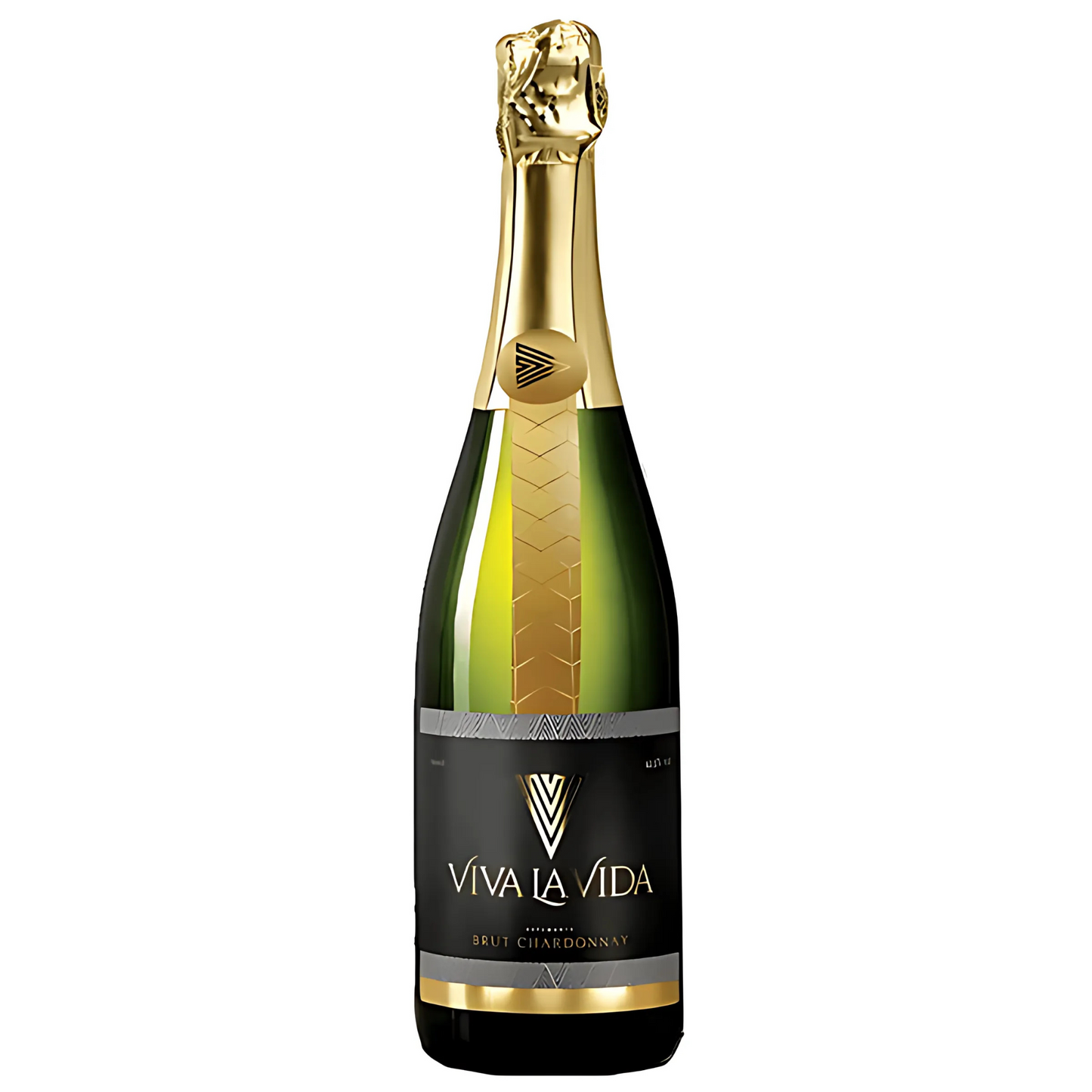 Garrafa do Espumante Viva La Vida Chardonnay Brut 750ml, vinho espumante nacional.