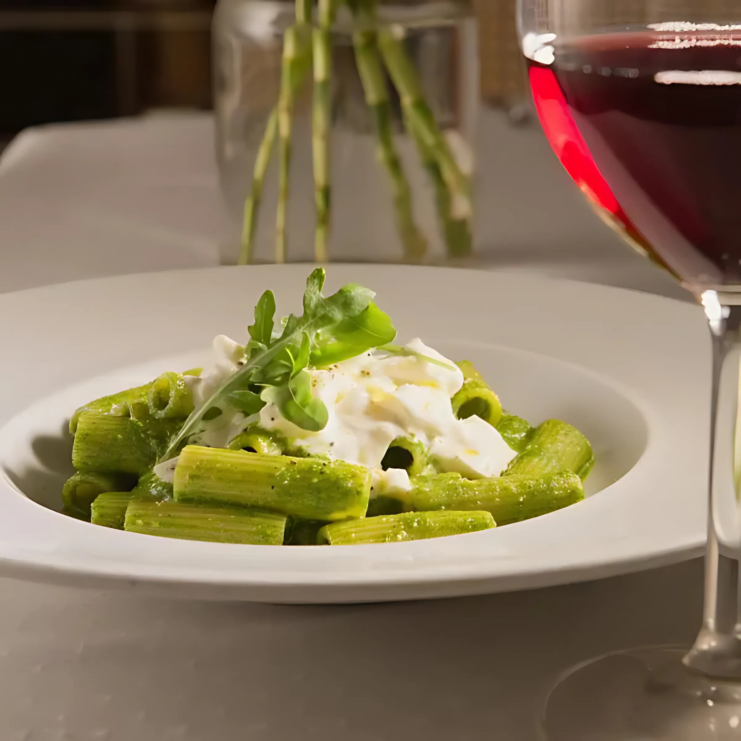 Pasta con Pesto di Rucula
