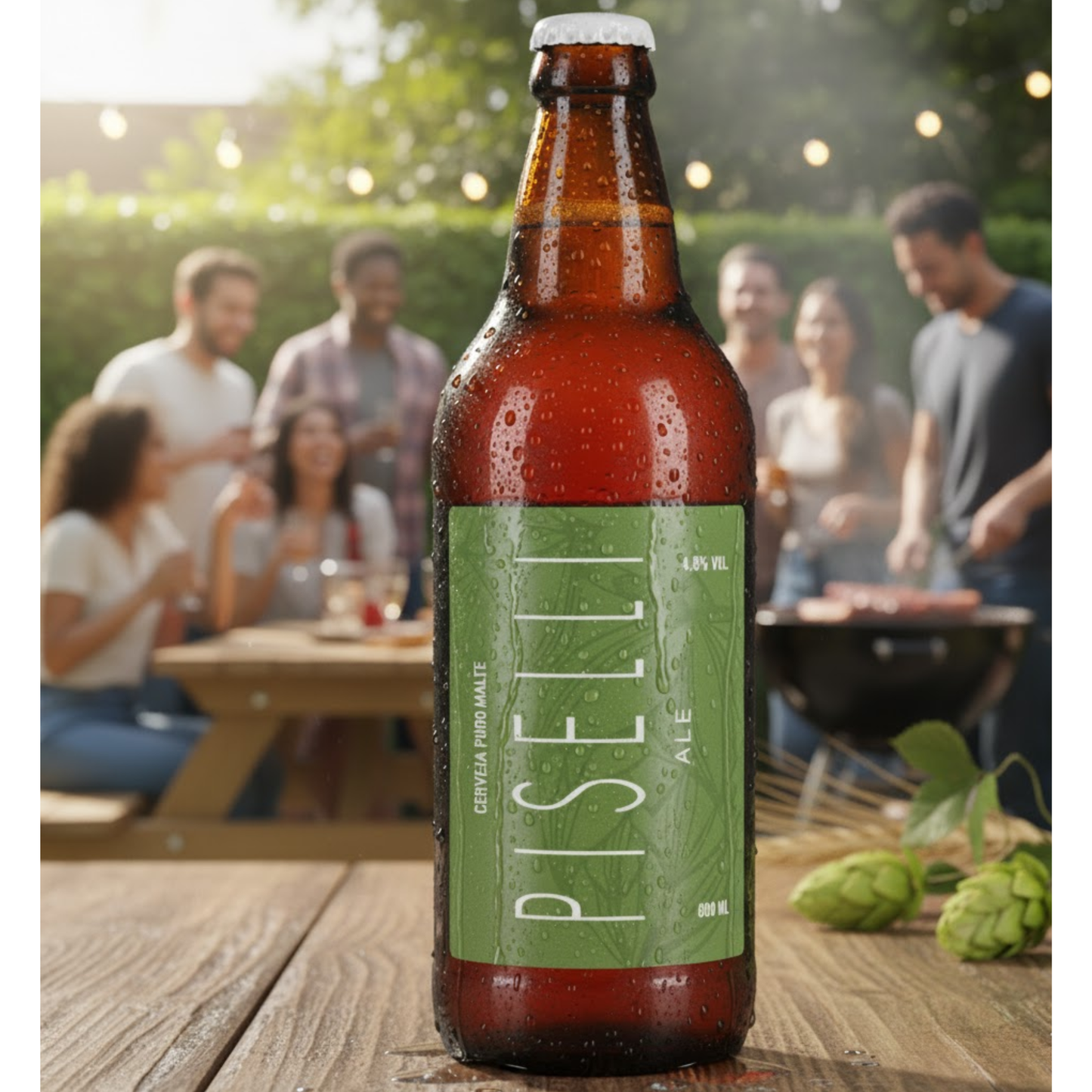 Cerveja Artesanal Piselli Ale – Puro Malte 600 ml.