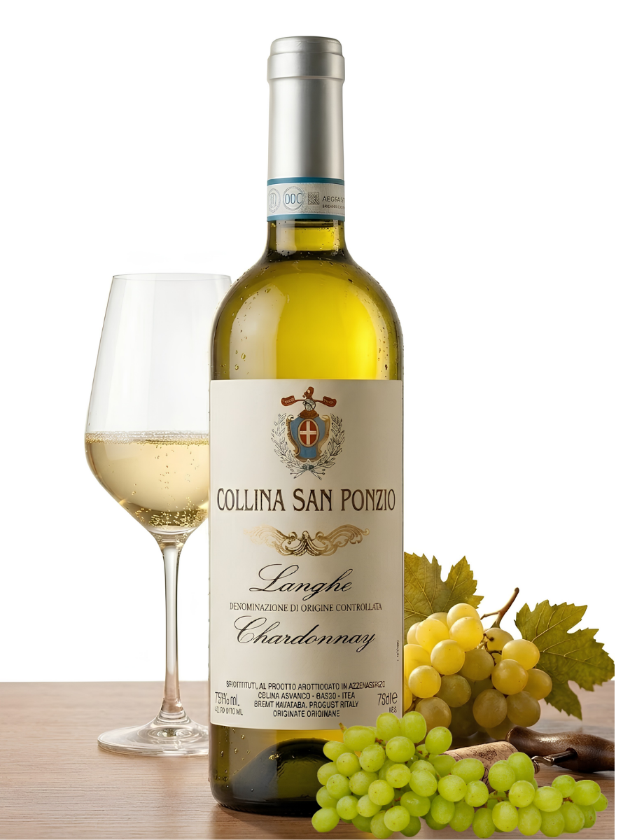 Collina San Ponzio | Chardonnay Langhe DOC | 2023 | 750ml | Vinho Branco Italiano