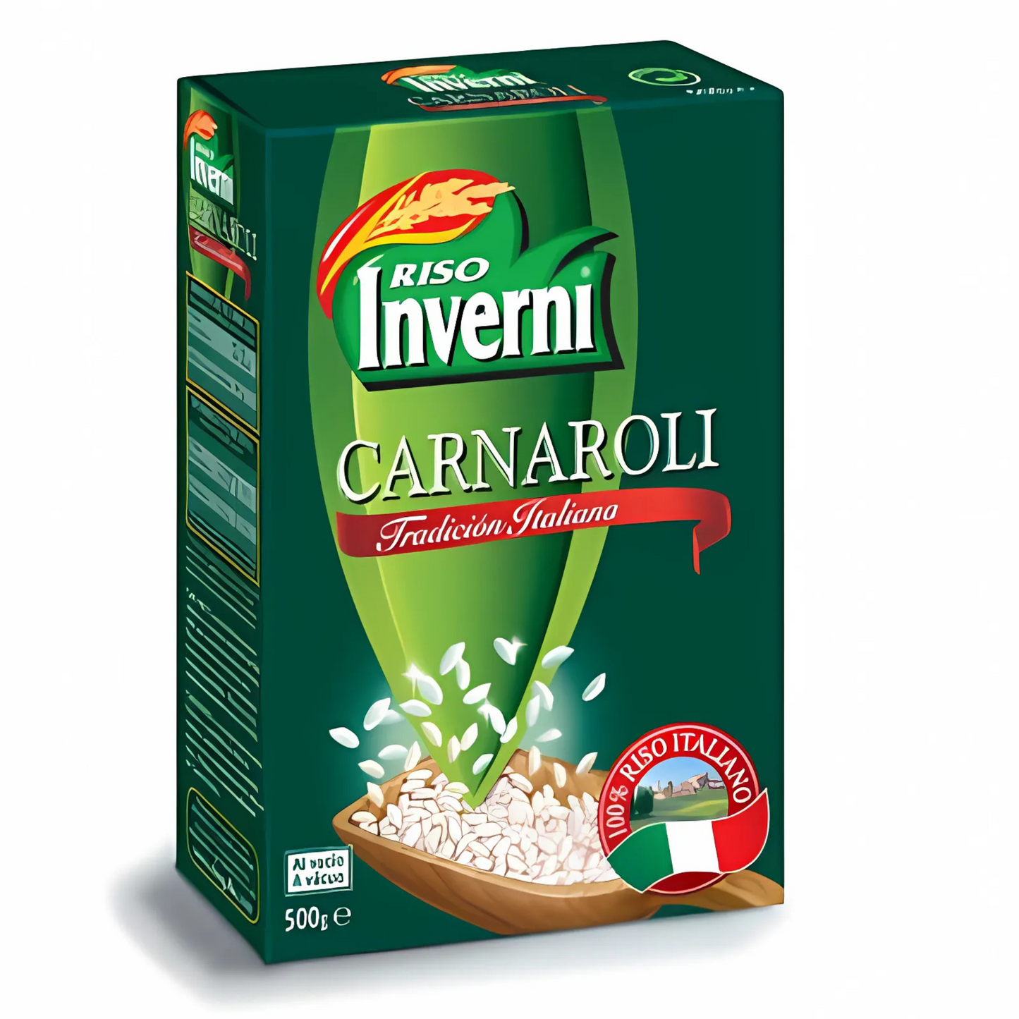 Embalagem do Arroz Carnaroli Riso Inverni 500g, arroz gourmet italiano para risoto.