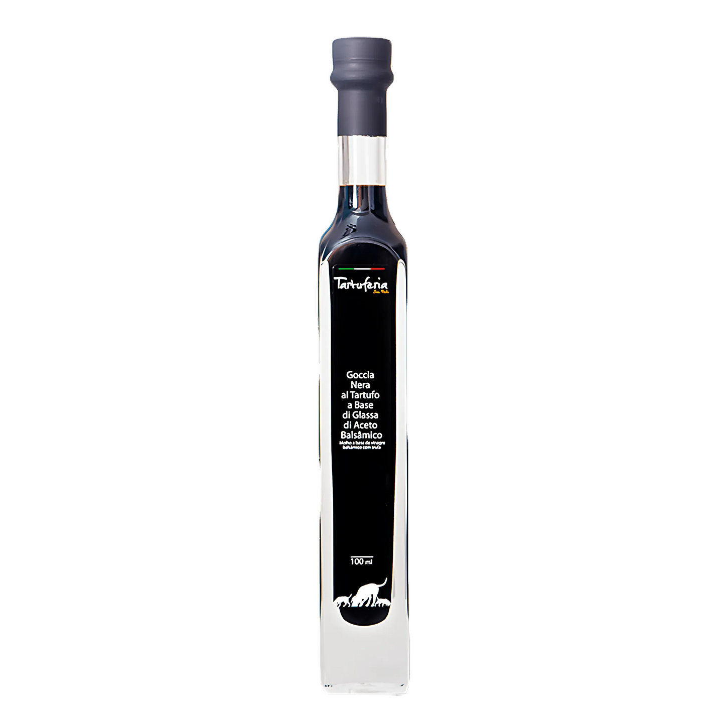 Frasco da Glassa de Aceto Balsâmico de Modena com Trufa 100g, condimento gourmet italiano.