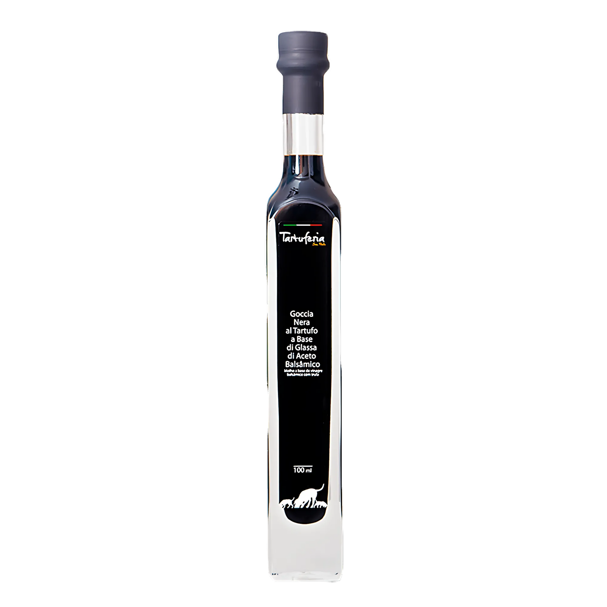 Frasco da Glassa de Aceto Balsâmico de Modena com Trufa 100g, condimento gourmet italiano.