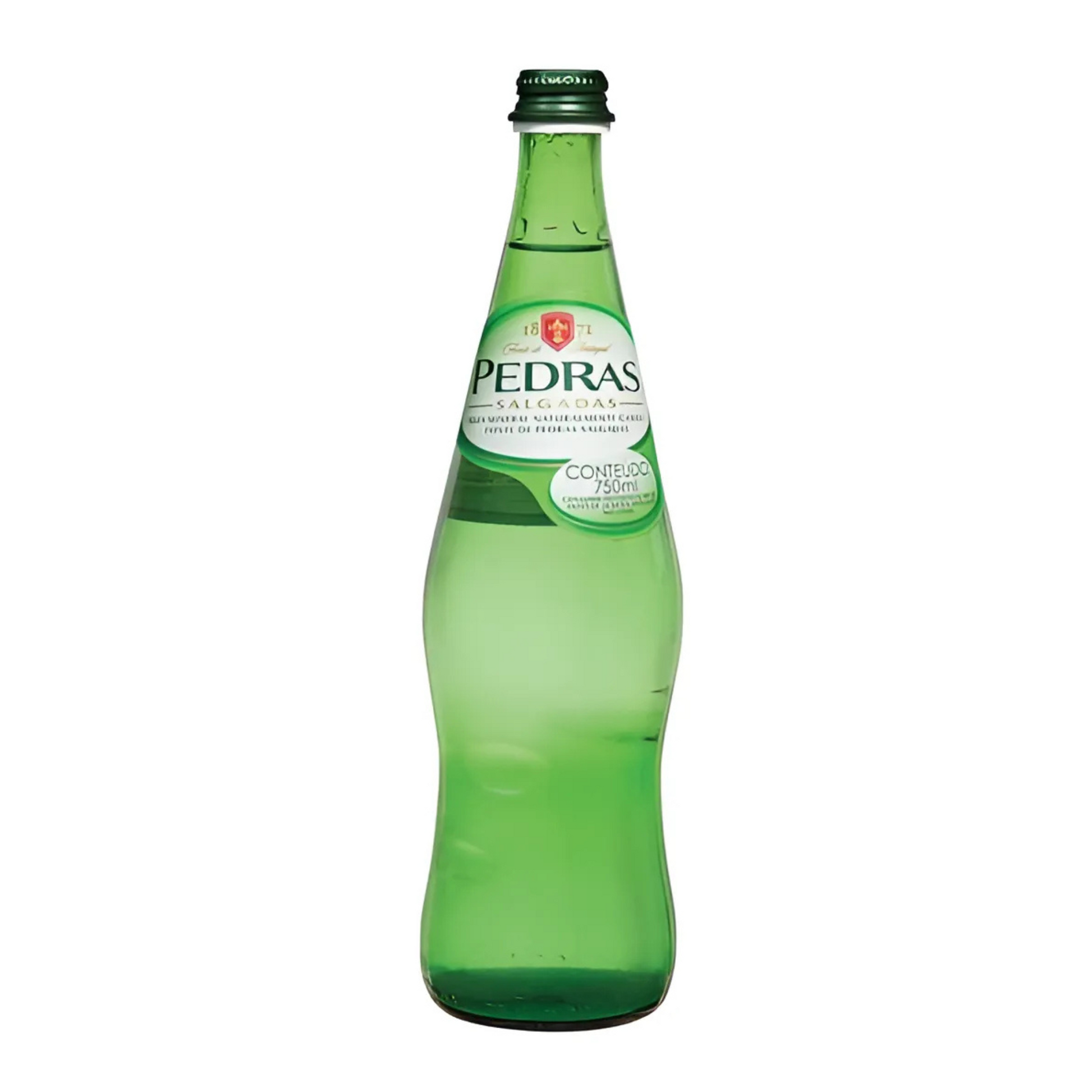 Garrafa de Água das Pedras Salgadas naturalmente gaseificada 500ml, importada de Portugal.
