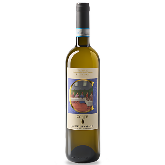 Garrafa do Vinho Branco Bianco Corte DOC Sauvignon Blanc 2018.