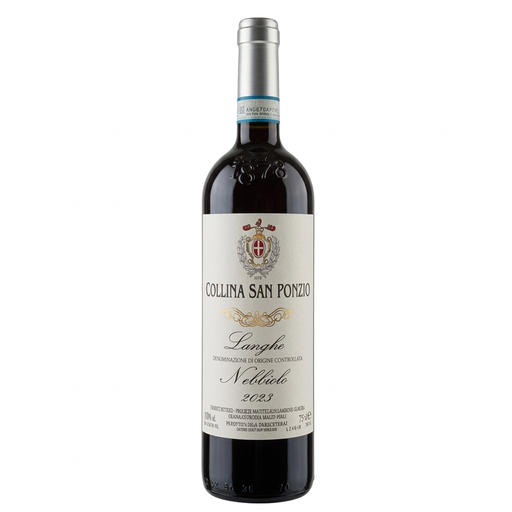 Collina San Ponzio | Langhe Nebbiolo DOC | 2023 | 750ml | Vinho Tinto Italiano