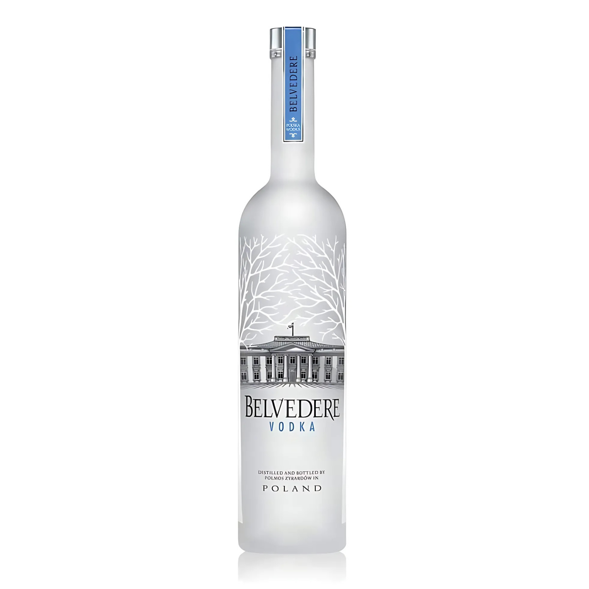 Garrafa da Vodka Belvedere Iluminated 3L, destacando a iluminação e o tamanho Magnum/Jeroboam.