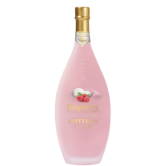 Garrafa do Licor Cremoso Raspberry Bottega de Framboesa, 500ml.