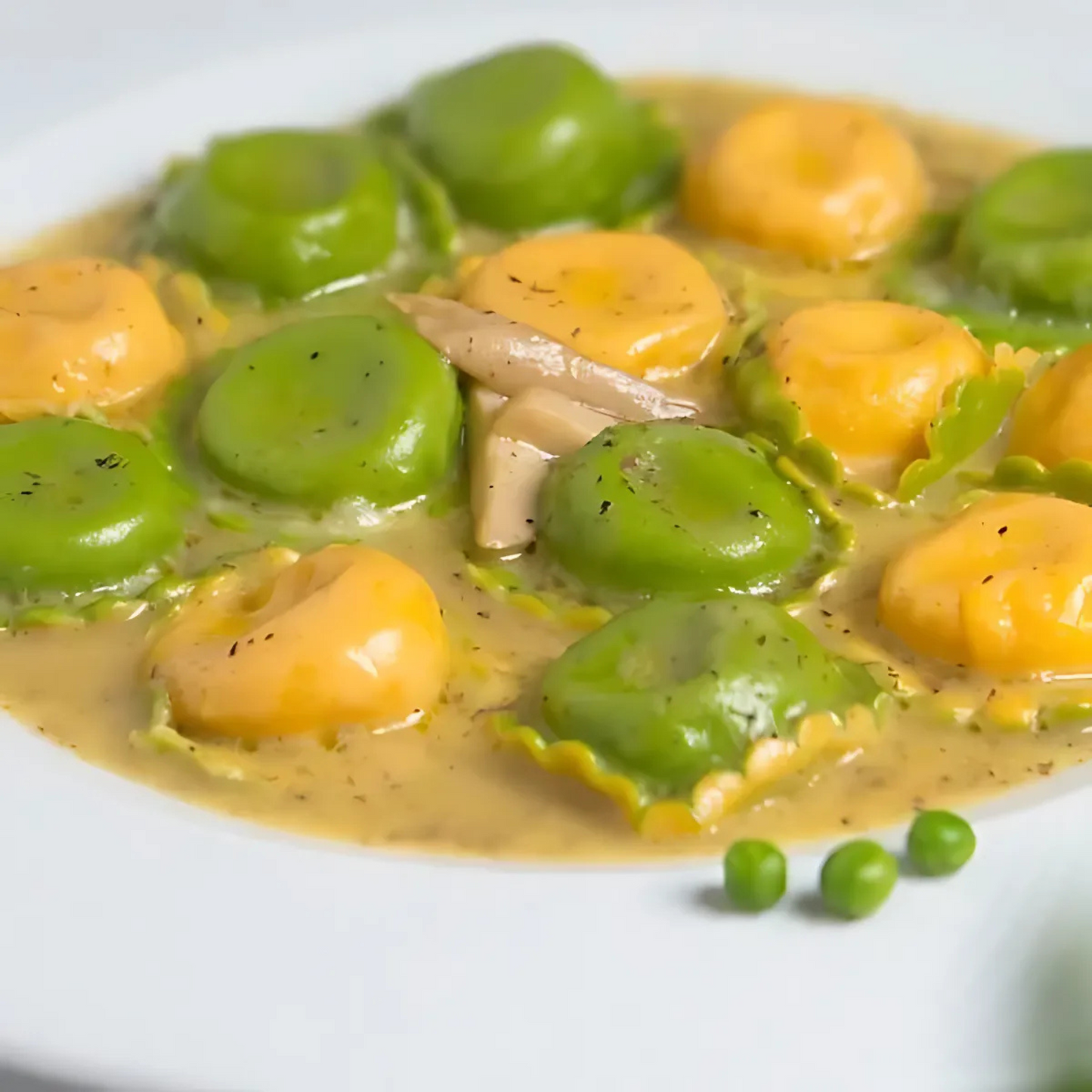 Ravioli di Fontina alla Crema di Tartufo Nero