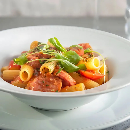 Rigatoni Arrabiata con Salsiccia
