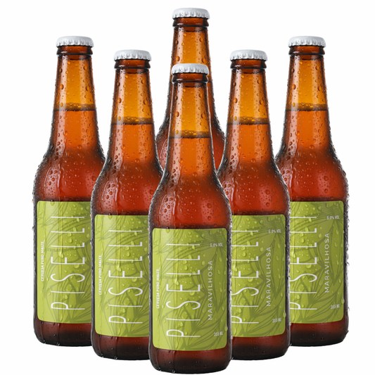 Kit Cerveja Piselli Maravilhosa Artesanal – 355 ml - 6 Itens