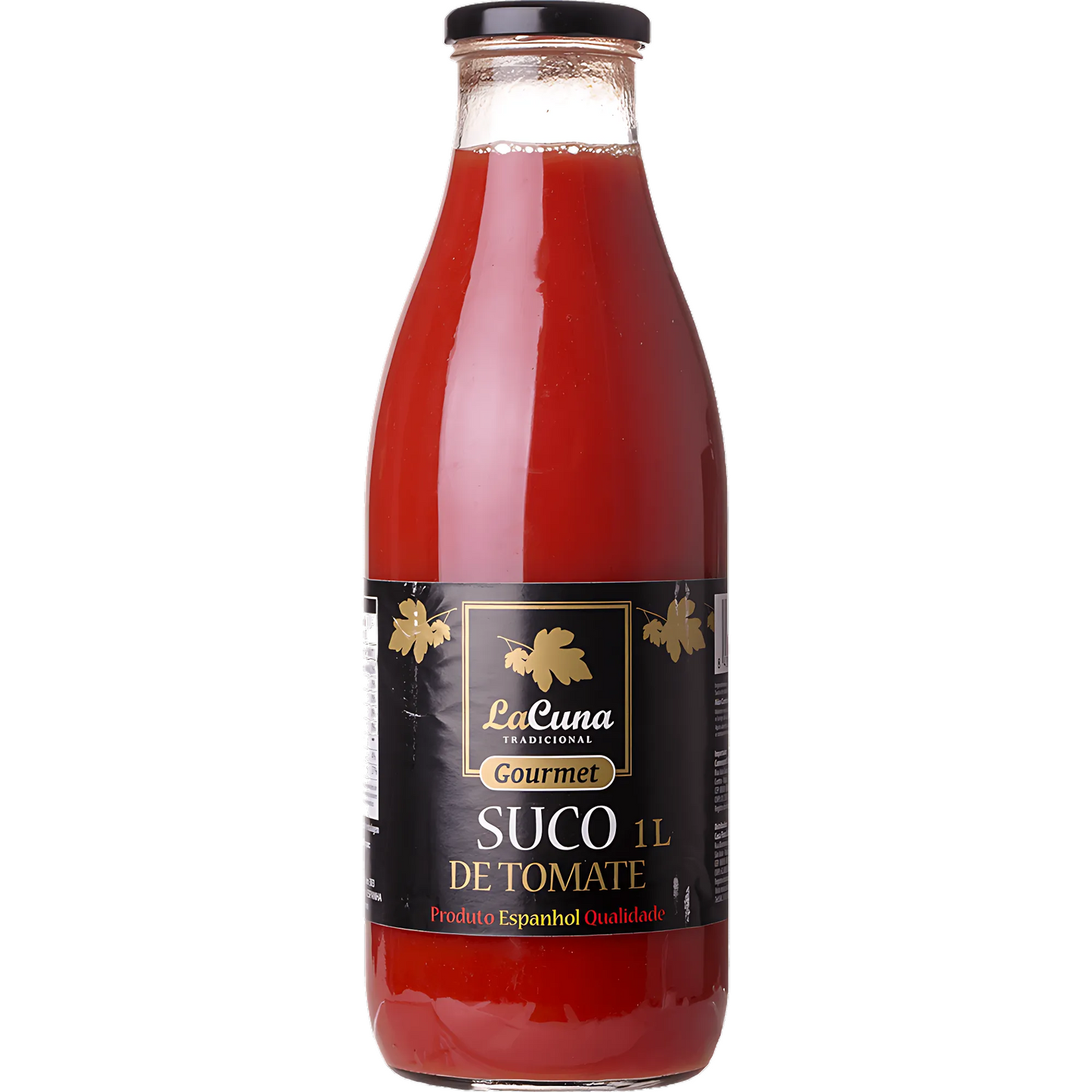 Suco de Tomate La Cuña em um copo, decorado para um Bloody Mary.