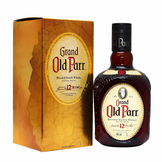 Garrafa do Whisky Grand Old Parr 12 Anos 1 Litro, destilado escocês.