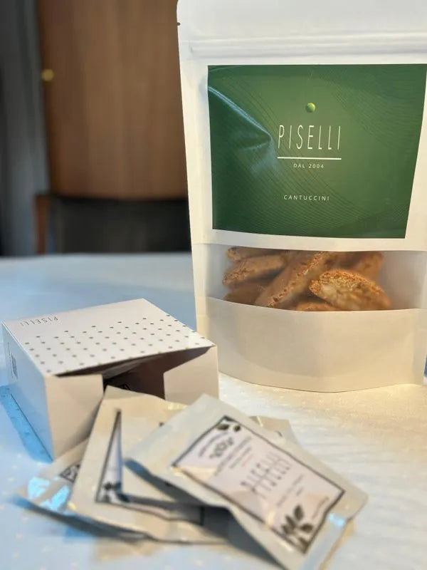 Kit Chás Piselli - 6 sachês + Cantuccini Piselli 200g
